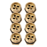 20PCS Brass Misting Nozzles 1/2 Inch Adjustable Dust Removal Cooling Atomizers Nozzles for Lawn Garden - Front View