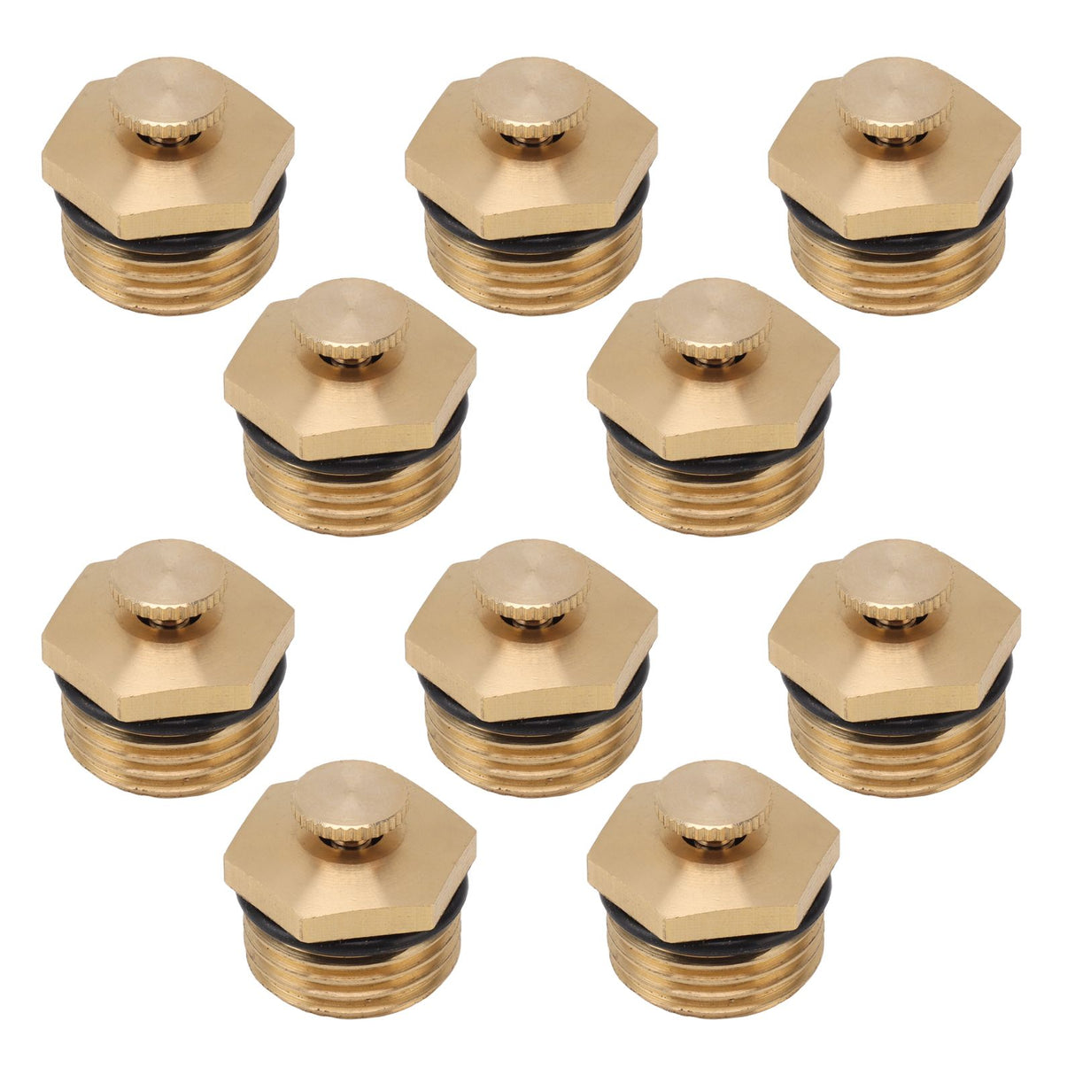 20PCS Brass Misting Nozzles 1/2 Inch Adjustable Dust Removal Cooling Atomizers Nozzles for Lawn Garden