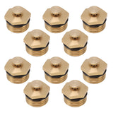 20PCS Brass Misting Nozzles 1/2 Inch Adjustable Dust Removal Cooling Atomizers Nozzles for Lawn Garden - Side View