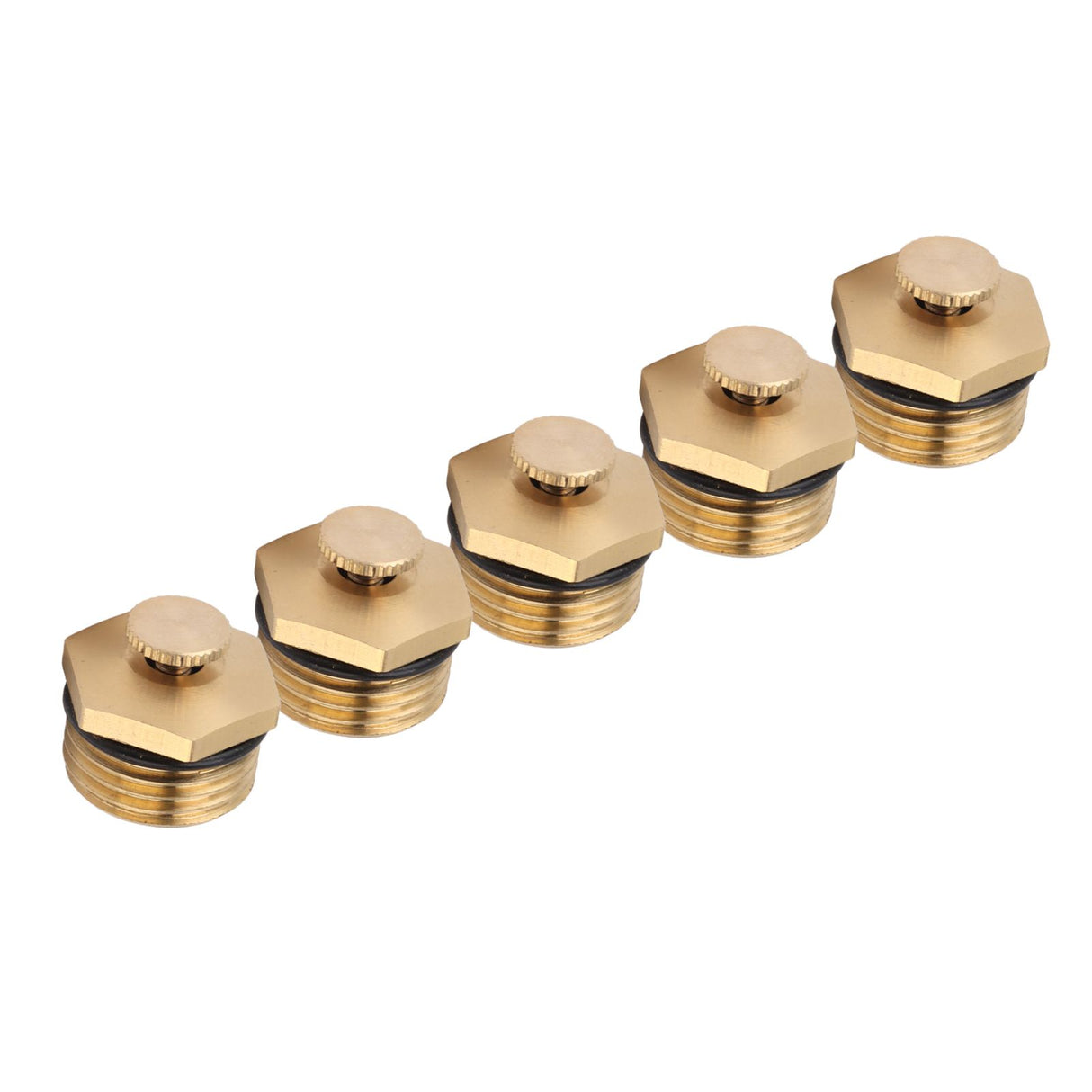 20PCS Brass Misting Nozzles 1/2 Inch Adjustable Dust Removal Cooling Atomizers Nozzles for Lawn Garden