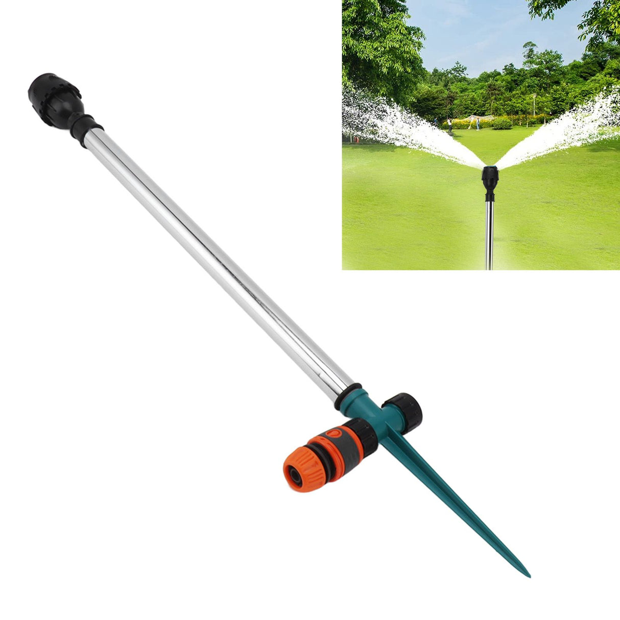 Automatic Rotating Sprinkler 360 Degree Rotation Unipod Sprinkler for Yard Garden Lawn Vegetable