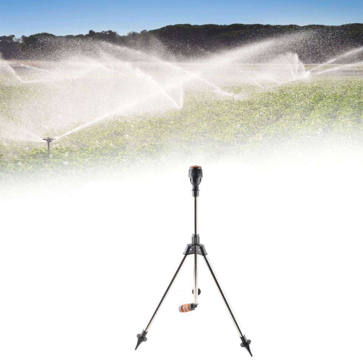 Tripod Sprinkler Automatic 360 Degree Rotating Irrigation Nozzle Agriculture Yard Garden Lawn Watering Tool