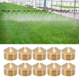 10pcs Brass Misting Nozzles Fog Sprinkler Head for Factory Site Coal Mine Garden Lawn Cooling System G3/4 Inch