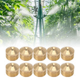 10pcs Brass Misting Nozzles Fog Sprinkler Head for Factory Site Coal Mine Garden Lawn Cooling System G3/4 Inch