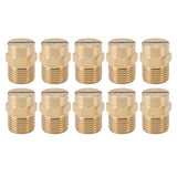 10PCS Directional Slot Nozzle Brass Cooling Misting Rustproof Heat Resistant Water Hose Nozzle for Lawns Vegetable Gardens 4 Point Thread