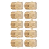10PCS Directional Slot Nozzle Brass Cooling Misting Rustproof Heat Resistant Water Hose Nozzle for Lawns Vegetable Gardens 4 Point Thread - Side View
