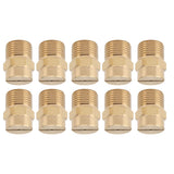 10PCS Directional Slot Nozzle Brass Cooling Misting Rustproof Heat Resistant Water Hose Nozzle for Lawns Vegetable Gardens 4 Point Thread - 45-Degree Angle