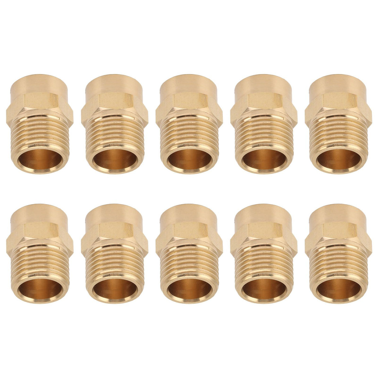 10PCS Directional Slot Nozzle Brass Cooling Misting Rustproof Heat Resistant Water Hose Nozzle for Lawns Vegetable Gardens 4 Point Thread