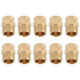 10PCS Directional Slot Nozzle Brass Cooling Misting Rustproof Heat Resistant Water Hose Nozzle for Lawns Vegetable Gardens 4 Point Thread - Rear View