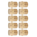 10PCS Directional Slot Nozzle Brass Cooling Misting Rustproof Heat Resistant Water Hose Nozzle for Lawns Vegetable Gardens 4 Point Thread