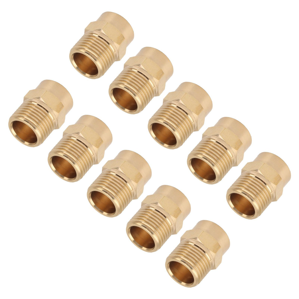 10PCS Directional Slot Nozzle Brass Cooling Misting Rustproof Heat Resistant Water Hose Nozzle for Lawns Vegetable Gardens 4 Point Thread