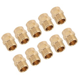 10PCS Directional Slot Nozzle Brass Cooling Misting Rustproof Heat Resistant Water Hose Nozzle for Lawns Vegetable Gardens 4 Point Thread