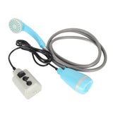Portable Outdoor Shower Kit USB Rechargeable Camping Shower Set with Water Pump Blue