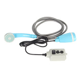 Portable Outdoor Shower Kit USB Rechargeable Camping Shower Set with Water Pump Blue