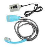 Portable Outdoor Shower Kit USB Rechargeable Camping Shower Set with Water Pump Blue
