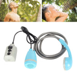 Portable Outdoor Shower Kit USB Rechargeable Camping Shower Set with Water Pump Blue