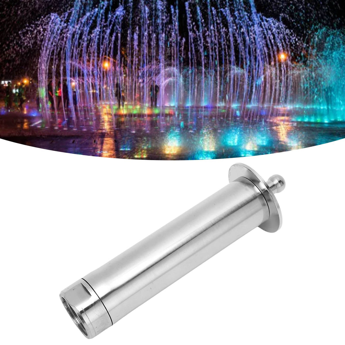 Fountain Nozzle Head G3/4 Female Thread Stainless Steel Mushroom Water Spray Head Pond Sprinkler for Garden Pool Landscaping Silver