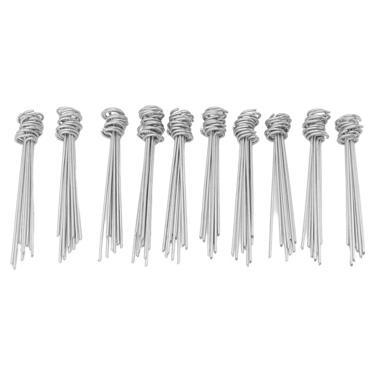 100PCS Ground Nail Galvanized Iron Rust Proof Artificial Turf Stakes for Weed Barriers Tent Garden Cloth Sunshade Net
