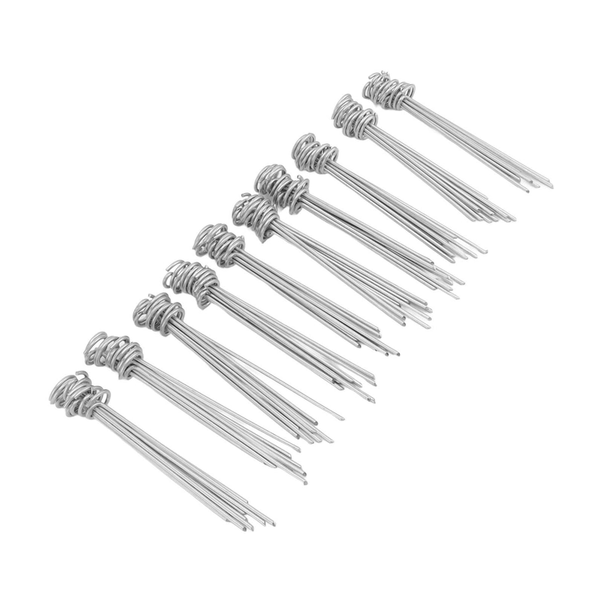 100PCS Ground Nail Galvanized Iron Rust Proof Artificial Turf Stakes for Weed Barriers Tent Garden Cloth Sunshade Net