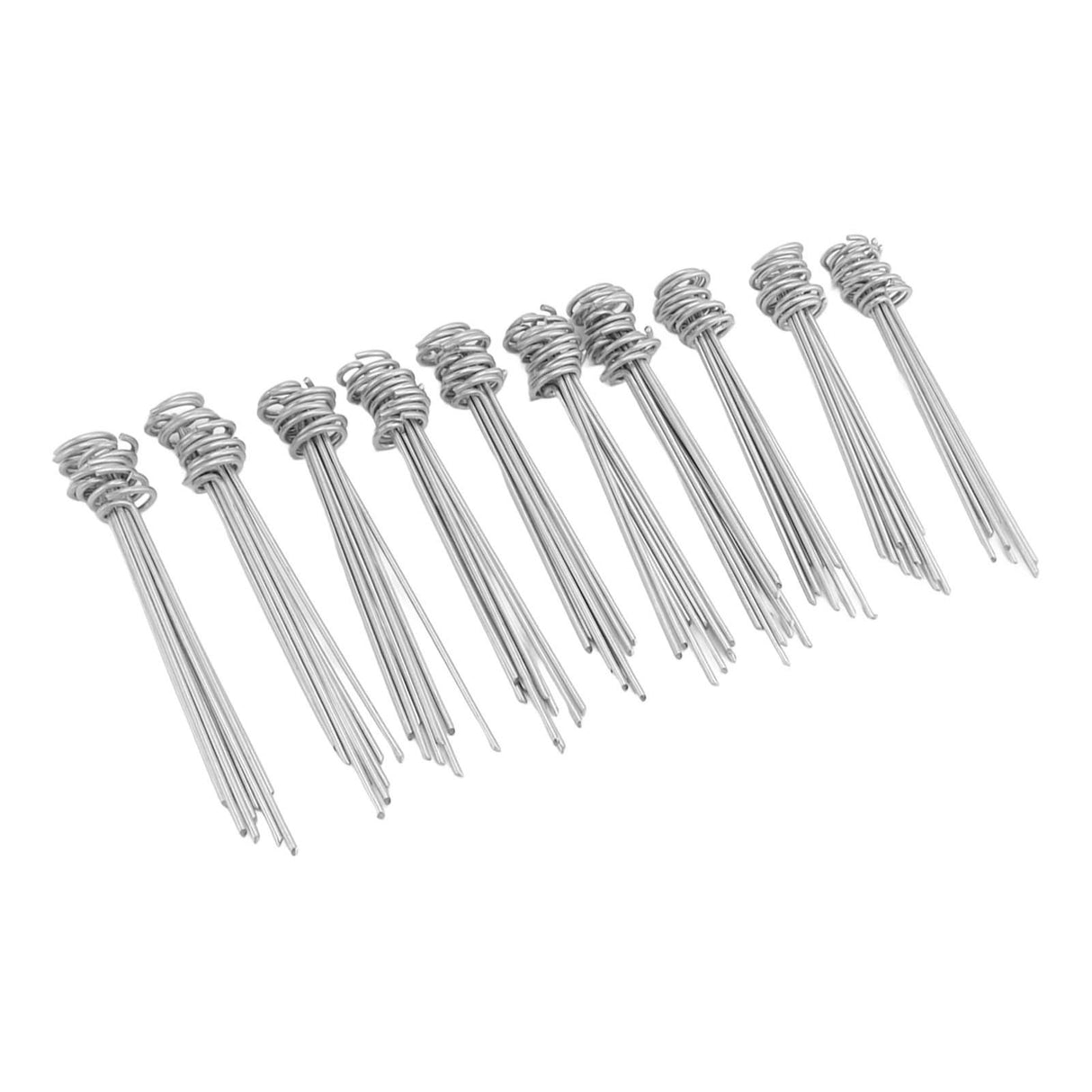 100PCS Ground Nail Galvanized Iron Rust Proof Artificial Turf Stakes for Weed Barriers Tent Garden Cloth Sunshade Net