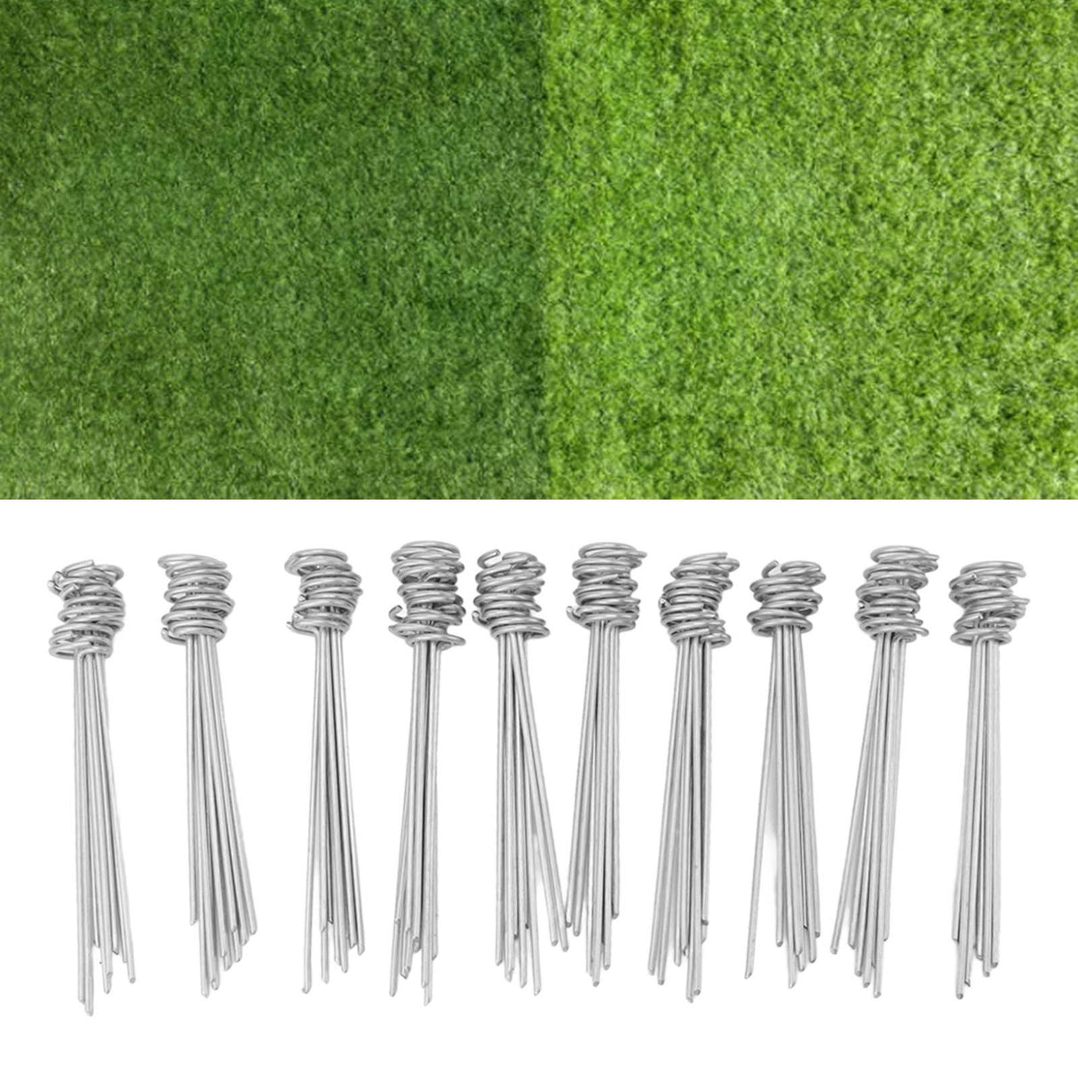 100PCS Ground Nail Galvanized Iron Rust Proof Artificial Turf Stakes for Weed Barriers Tent Garden Cloth Sunshade Net