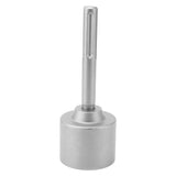 T Post Driver 5 Pits Shank Steel Fence Post Driver Hand Post Pounder Hammer Drill Attachment 20cm Length 65mm / 2.6in - Front View