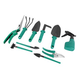Gardening Garden Tools 10 Piece Set Scissors Spades Shovels Spray Cans Gardening Work Tools - Close-Up Angle