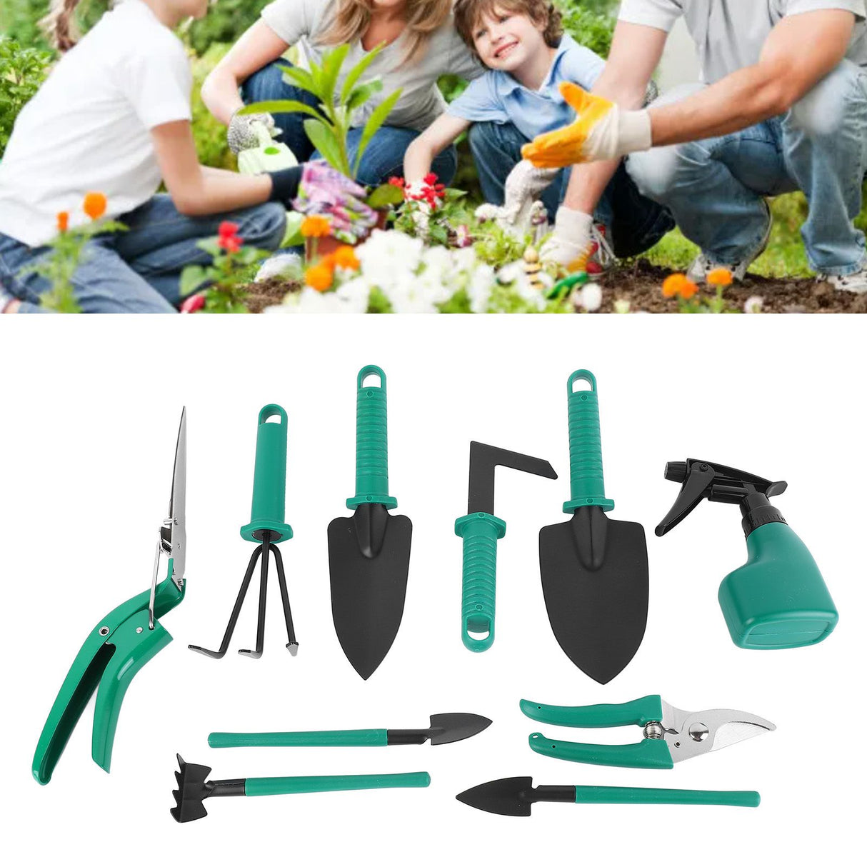 Gardening Garden Tools 10 Piece Set Scissors Spades Shovels Spray Cans Gardening Work Tools