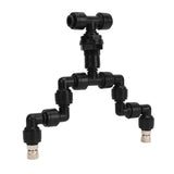 Reptiles Mist Sprinkler Double Head 360 Degree Rotation Spray Nozzle for Climbing Pet Feeding Box Silver - Extra Image