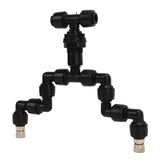 Reptiles Mist Sprinkler Double Head 360 Degree Rotation Spray Nozzle for Climbing Pet Feeding Box Silver