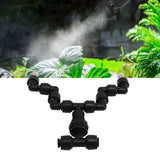 Reptiles Mist Sprinkler Double Head 360 Degree Rotation Spray Nozzle for Climbing Pet Feeding Box Silver