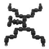 Adjustable Mist Cooling System Nozzle 360 Degree Pets Reptiles Greenhouse Rainforest Mist Maker Fogger 4 Heads Black