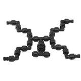 Adjustable Mist Cooling System Nozzle 360 Degree Pets Reptiles Greenhouse Rainforest Mist Maker Fogger 4 Heads Black