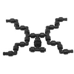 Adjustable Mist Cooling System Nozzle 360 Degree Pets Reptiles Greenhouse Rainforest Mist Maker Fogger 4 Heads Black