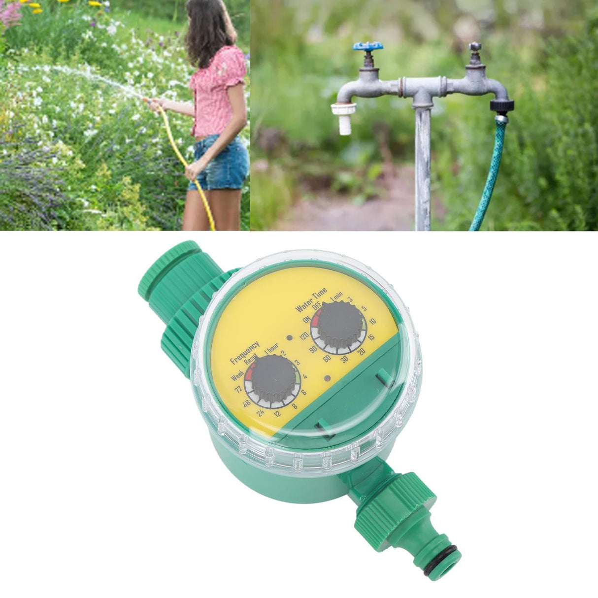 G3/4 Inch Automatic Water Timer Simple Operation Rugged Sprinkler Timer for Roof Gardens Balconies Villa Gardens