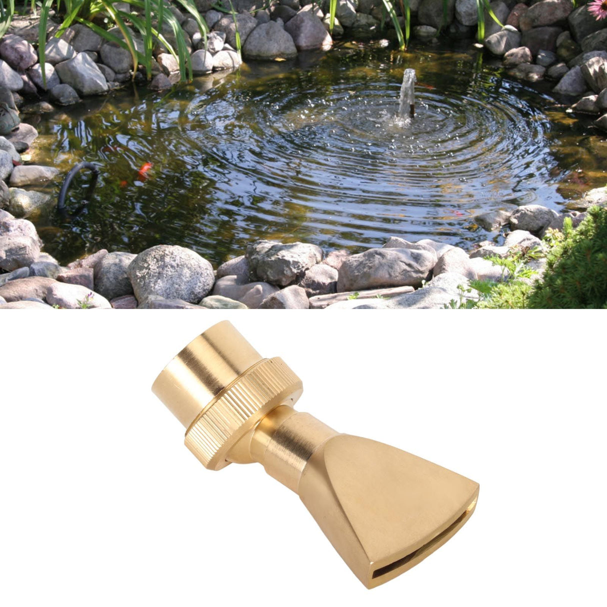 Fountain Nozzle Brass G3/4 Female Thread 25mm Narrow Fan Shaped Pond Sprinkler for Garden Pond Amusement Park Museums
