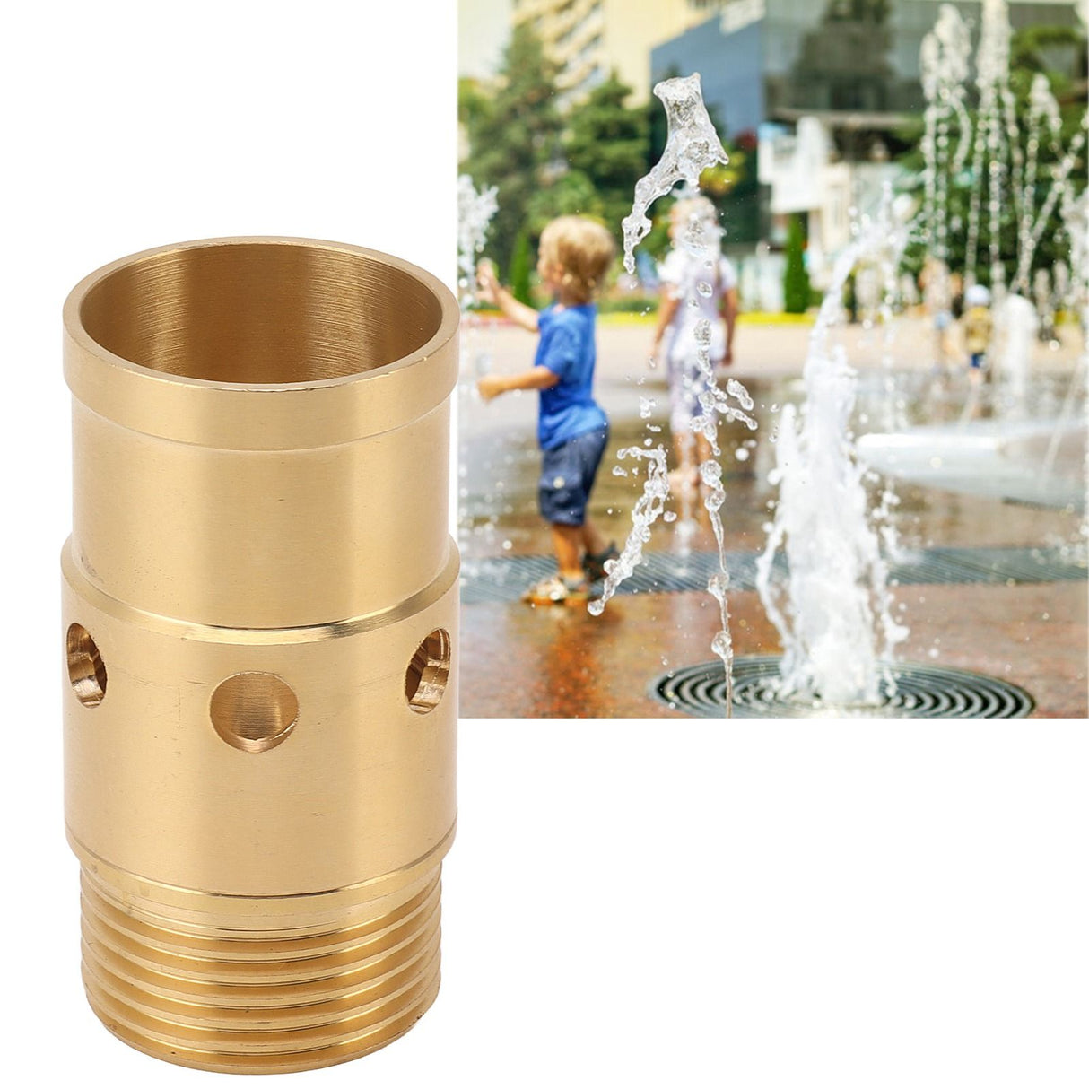 Brass Water Fountain Nozzle Spray Pond Sprinkler G1 Male Thread Water Spray Sprinkler Head for Garden Pond Fountains