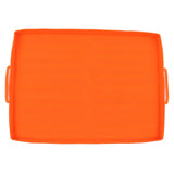 Griddle Mat Silicone Grill Cover Protective Grill Cover BBQ Grill Mat for Outdoor Cooking 22in Orange Handle