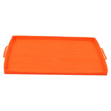 Griddle Mat Silicone Grill Cover Protective Grill Cover BBQ Grill Mat for Outdoor Cooking 22in Orange Handle