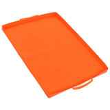 Griddle Mat Silicone Grill Cover Protective Grill Cover BBQ Grill Mat for Outdoor Cooking 22in Orange Handle