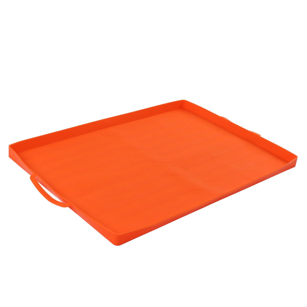 Griddle Mat Silicone Grill Cover Protective Grill Cover BBQ Grill Mat for Outdoor Cooking 22in Orange Handle