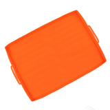 Griddle Mat Silicone Grill Cover Protective Grill Cover BBQ Grill Mat for Outdoor Cooking 22in Orange Handle