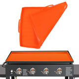 Griddle Mat Silicone Grill Cover Protective Grill Cover BBQ Grill Mat for Outdoor Cooking 22in Orange Handle