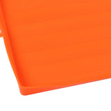 Griddle Mat Silicone Grill Cover Protective Grill Cover BBQ Grill Mat for Outdoor Cooking 22in Orange Handle