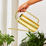 Plants Watering Can Long Spout 1500ml Large Capacity Watering Kettle Stainless Steel Pot Gardening Supplies Gold Color