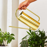 Plants Watering Can Long Spout 1500ml Large Capacity Watering Kettle Stainless Steel Pot Gardening Supplies Gold Color