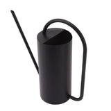 Plants Watering Can Long Spout 1500ml Large Capacity Watering Kettle Stainless Steel Pot Gardening Supplies Black - Front View