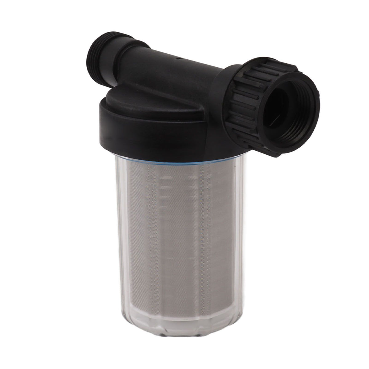 G3/4 Garden Hose Filter Water Pump Strainer Filter Stainless Steel Filter Screen Transparent Design Garden Hose Sediment Filter