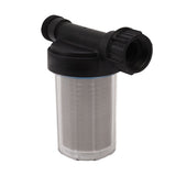 G3/4 Garden Hose Filter Water Pump Strainer Filter Stainless Steel Filter Screen Transparent Design Garden Hose Sediment Filter - Front View