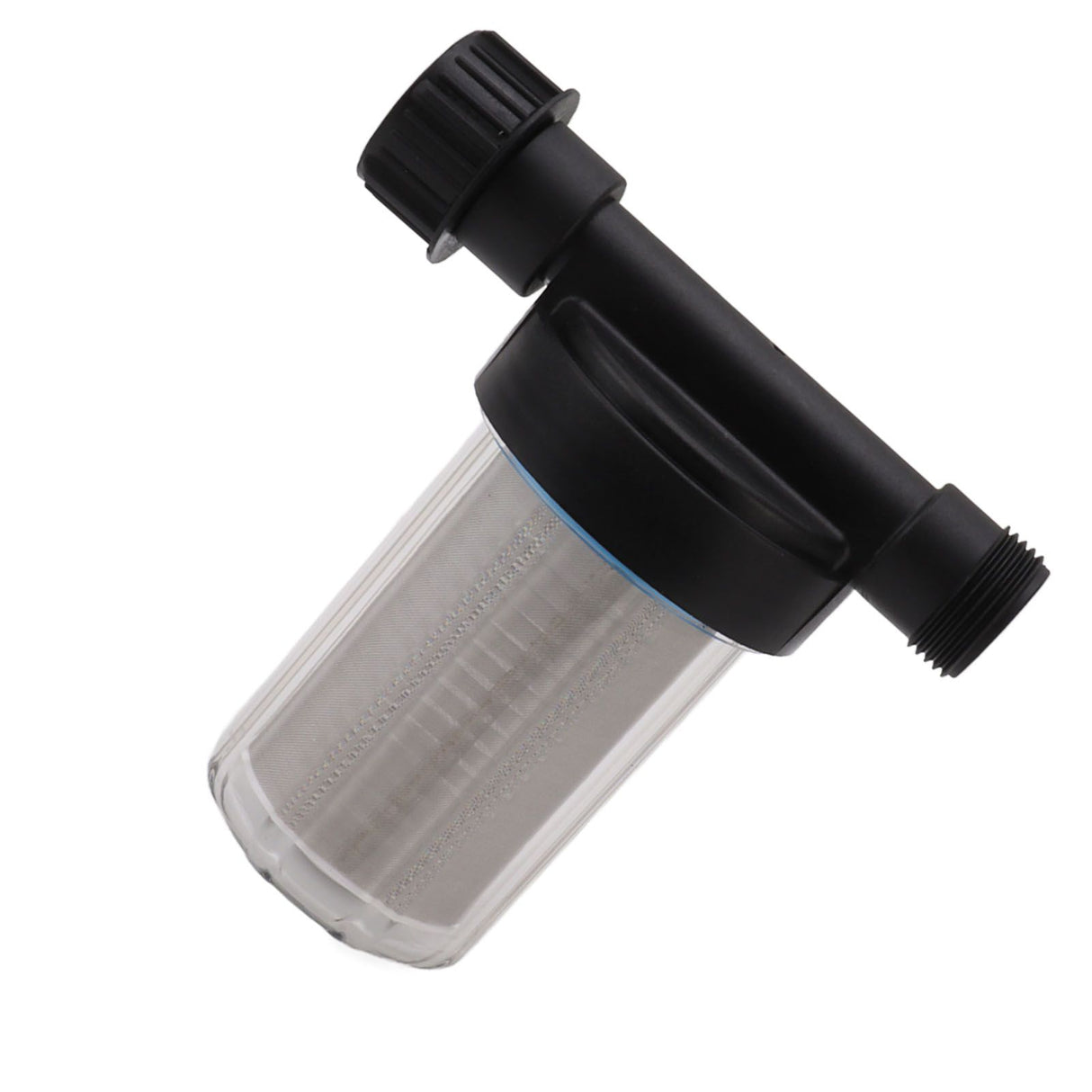 G3/4 Garden Hose Filter Water Pump Strainer Filter Stainless Steel Filter Screen Transparent Design Garden Hose Sediment Filter